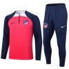 Atlético Madrid Quarter Zip Ensemble Sweat d'Entraînement 2023-24 Rouge Pour Homme